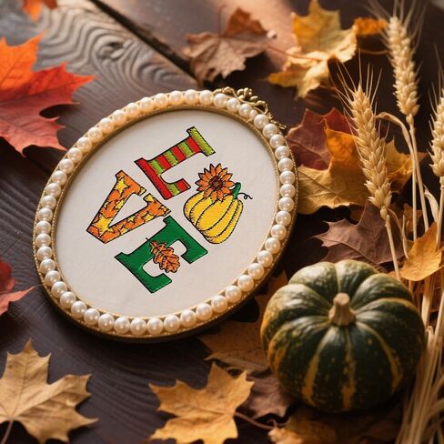 GLOBLELAND 4 Sheets Thanksgiving Turkey Water Soluble Hand Sewing Stabilizers for Fabric Stitch Practice Autumn Pumpkin Embroidery Stickers Wash Away Stabilizers for Embroidery Beginners Lovers in Saudi Arabia