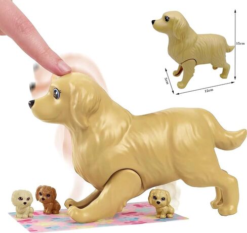 Dolls Set of 6 People with Dollhouse Pets Included Pregnant Mom Dad 3 Kids and Baby Boy in Mommy's Tummy, Doll Playsets and Accessories for 3-12 Years Old in Saudi Arabia
