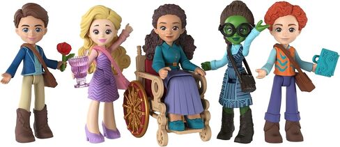 طلاب Mattel Universal Pictures 'Wicked of Shiz Multipack ، 5 دمى صغيرة مع مظهر توقيع و 9 ملحقات لرواية القصص ، مستوحاة من الفيلم in Saudi Arabia
