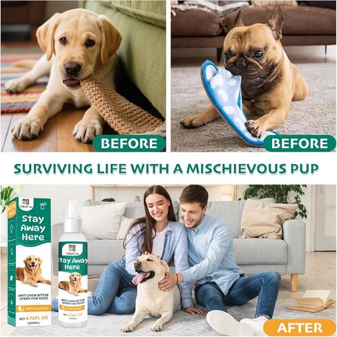 رذاذ التفاح المرير للكلاب - 200 مل من رذاذ رادع الكلب مع حمضيات وزيت الأوكالبتوس ، ومكافحة التدريب المضاد للمضغ لوقف المضغ وحماية الأثاث in Kuwait