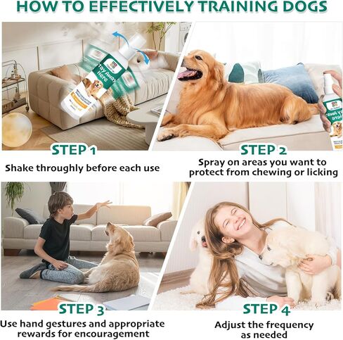 رذاذ التفاح المرير للكلاب - 200 مل من رذاذ رادع الكلب مع حمضيات وزيت الأوكالبتوس ، ومكافحة التدريب المضاد للمضغ لوقف المضغ وحماية الأثاث in Kuwait