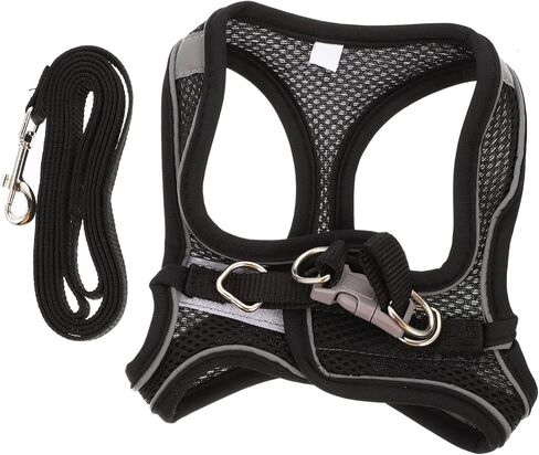 Toyvian 1set Cat and Leash Kit Breathable Chest Strap for Outdoor Walking Reflective Design Lightweight Traction for Kittens in Saudi Arabia