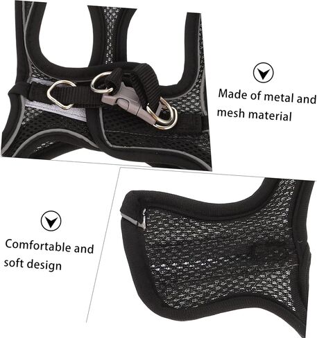 Toyvian 1set Cat and Leash Kit Breathable Chest Strap for Outdoor Walking Reflective Design Lightweight Traction for Kittens in Saudi Arabia