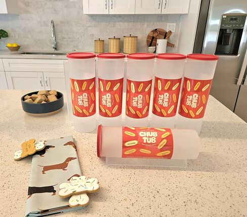 Pet Meat Roll Storage Container - Dog Food Roll Keeper, Airtight Fresh Meat Roll Container for Pets, BPA-Free 3.25" Circumference in Saudi Arabia