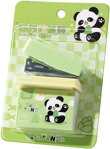 Cute Panda Desktop Stapler with Staples, Mini Office Stapler, Small Kids Cartoon Staplers for Desk, Handheld Staplers for Home Office School Supplies (Panda) in Saudi Arabia