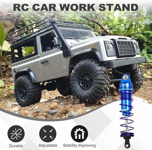 Meccanixity 4pcs Rc assorber 1/10 95mm الألومنيوم الخيوط الأمامي والخلفي تم تجميع مثبطات الصدمات الخلفية لـ 1/10 RC Car Crawler Truck in Kuwait
