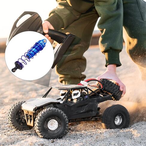 Meccanixity 4pcs Rc assorber 1/10 95mm الألومنيوم الخيوط الأمامي والخلفي تم تجميع مثبطات الصدمات الخلفية لـ 1/10 RC Car Crawler Truck in Kuwait