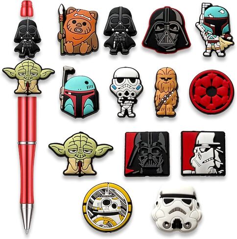 Garetheora Cartoon Focal Beads for Pens, Cute Silicone Focal Beads for Making DIY Bead Pens Keychain Jewelry (Black) in Kuwait