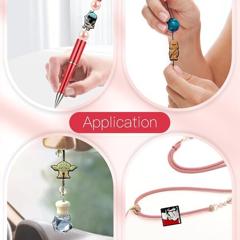 Garetheora Cartoon Focal Beads for Pens, Cute Silicone Focal Beads for Making DIY Bead Pens Keychain Jewelry (Black) in Kuwait