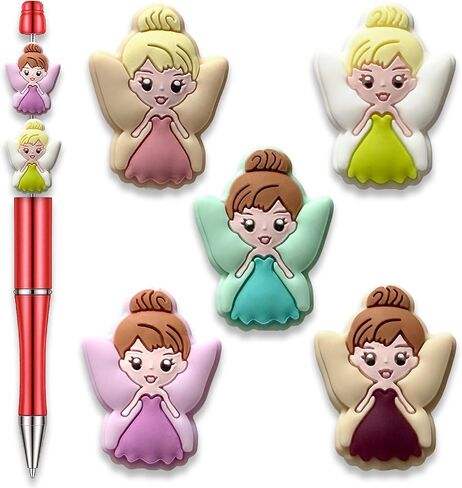 Garetheora Cartoon Focal Beads for Pens, Cute Silicone Focal Beads for Making DIY Bead Pens Keychain Jewelry (Black) in Kuwait