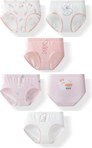 benetia Girls' Soft Cotton Underwear Little Kids ' Assorted Panties (Pack of 6) in Kuwait