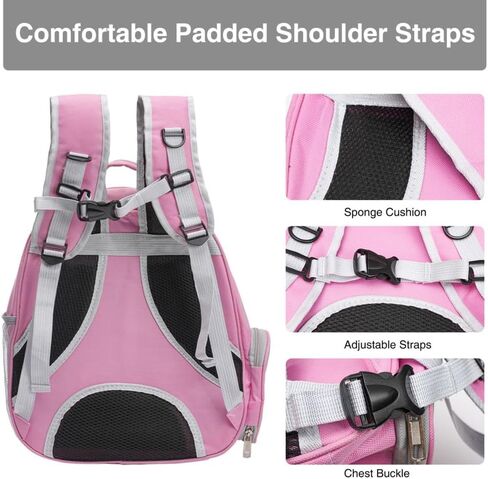 Vivicreate Large Cat Backpack Carrier for Travel and Hiking Transparent Pet Bubble Backpack for Cats up to 20lbs with Ventilation and Padded Straps Mochila para Gatos transportadora mascotas (Pink) in Saudi Arabia