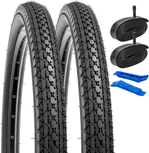 YUNSCM 2-PCS 26" إطارات الدراجة 26x1.95/50-559 و26" أنابيب الدراجة صمام شريدر متوافق مع 26x1.75 26x1.90 26 x 1.95 26x2.0 إطارات وأنابيب الدراجة (P-123A) in Saudi Arabia