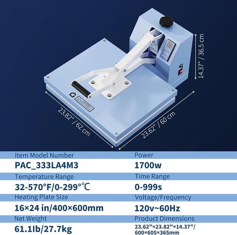 Heat Press 16 "x20" ، آلة الصحافة الحرارية ، حتى تقنية التدفئة ، لوحة تشغيل كبيرة ، آلة نقل الحرارة الرقمية الصناعية للتسامي للقمصان والملابس وأكياس القماش والأحمر in Saudi Arabia