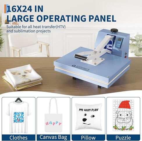 Heat Press 16 "x20" ، آلة الصحافة الحرارية ، حتى تقنية التدفئة ، لوحة تشغيل كبيرة ، آلة نقل الحرارة الرقمية الصناعية للتسامي للقمصان والملابس وأكياس القماش والأحمر in Saudi Arabia