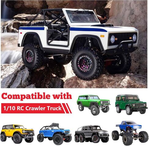 HobbyPark Graffiti Splash Anodized 1.9 Beadlock Wheels -10mm Negative Offset Deep Dish 1.9 Beadlocks Rims for 1/10 RC Crawler SCX10 II TRX4 VS4-10 Gen8 Upgrades in Saudi Arabia