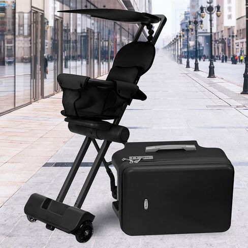 أمتعة LemoHome قابلة للتوسيع مع عجلات دوارة، حقائب كبيرة مع تصميم مقعد للأطفال، أمتعة صلبة للنساء والرجال، حقيبة حمل صلبة مقاس 20 بوصة للسفر in Kuwait