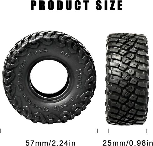 1.0 إطارات جميع التضاريس فائقة الإطارات لزجة لزجة لزاحف RC لـ TRAXXAS 1/18 TRX4M FORD BRONCO 97054-1 1/24 AXIAL SCX24 FMS FCX24 RC Crawlers High Grip Off-Road Tyre Expgrade (4pcs/set) in Kuwait