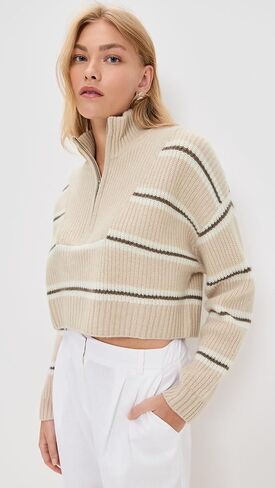 STAUD Women's Cropped Hampton Sweater in Saudi Arabia