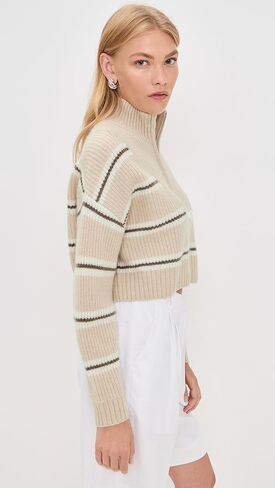STAUD Women's Cropped Hampton Sweater in Saudi Arabia