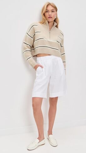 STAUD Women's Cropped Hampton Sweater in Saudi Arabia