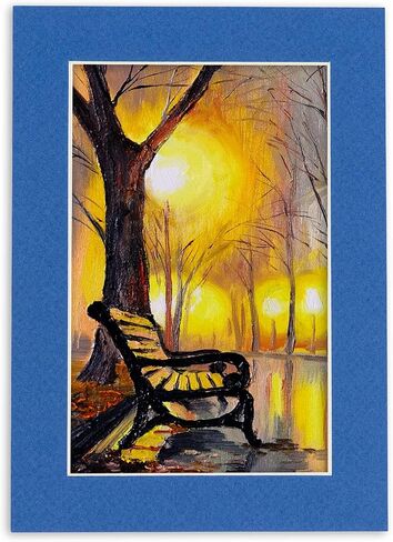 13x19 MAT Bevel Cut for 11.7x16.5 Photos - حمض حرير Royal Blue Precut Matboard - للصور ، الصور ، تأطير - سماكة من 4 طوابق in Saudi Arabia