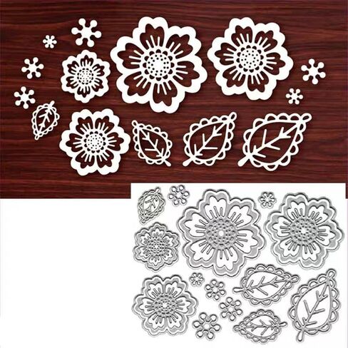 3D Rose Flower Metal Die Cuts ، أوراق الزفاف أوراق الزفاف القطع يموت متنازلات لألبوم DIY ألبوم Decorative Papering Paper لصنع البطاقات (Flower A) in Saudi Arabia
