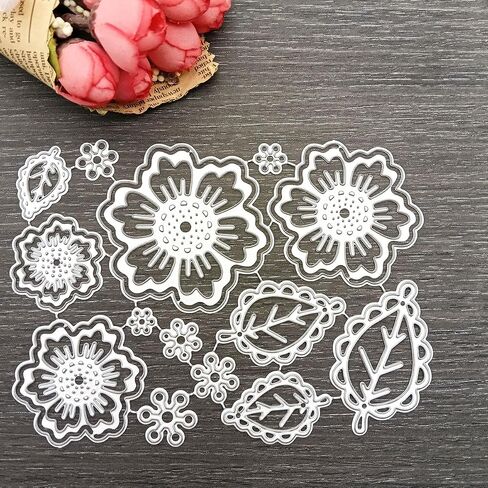 3D Rose Flower Metal Die Cuts ، أوراق الزفاف أوراق الزفاف القطع يموت متنازلات لألبوم DIY ألبوم Decorative Papering Paper لصنع البطاقات (Flower A) in Saudi Arabia