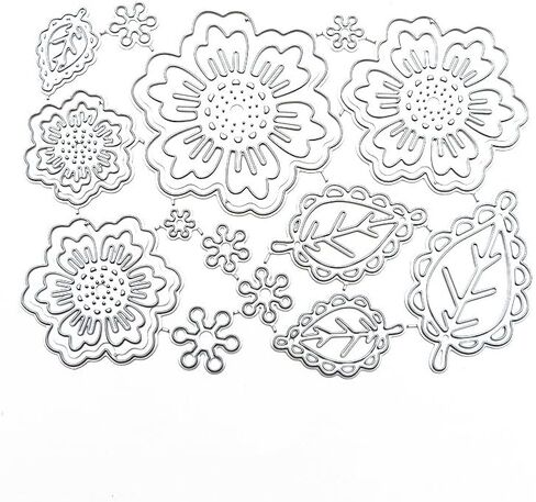 3D Rose Flower Metal Die Cuts ، أوراق الزفاف أوراق الزفاف القطع يموت متنازلات لألبوم DIY ألبوم Decorative Papering Paper لصنع البطاقات (Flower A) in Saudi Arabia