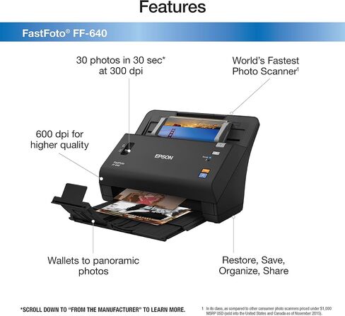 Epson Fastfoto FF-640 نظام مسح الصور عالي السرعة مع وحدة تغذية صور تلقائية in Saudi Arabia
