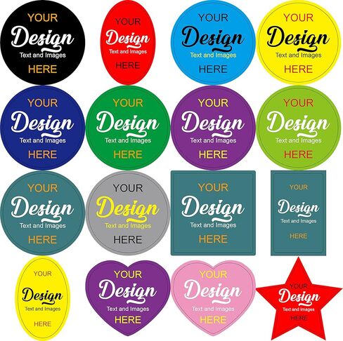 ملصقات شعار مخصصة ملصقات شخصية - ملصقات أعمال مخصصة مع أي اسم تصميم+ صورة - 100+ معبأة - تتلاشى ، وأشكال متعددة ، وأحجام in Kuwait