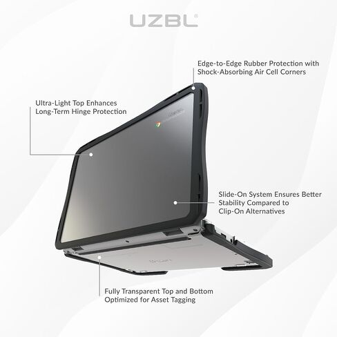 Air Hard Shell Case لـ Dell Chromebook 3120/3110 / 3100 2-in-1 & Clamshell ، غطاء وحم الواقي من K-12 مقاوم للطلاب (حزمة واحدة) in Saudi Arabia
