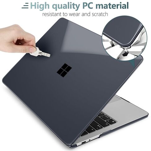 Batianda Crystal Clear Case for 13-inch Microsoft Surface Laptop Copilot+ PC 2025 (Latest Model), Lightweight Hard Shell with Scratch-Resistant Protection, Easy Installation, Transparent in Saudi Arabia