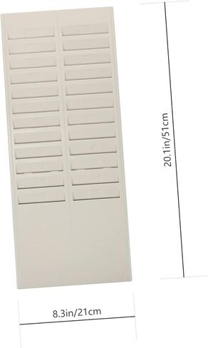 24-Slot Attendance Card Rack for Time Attendance Machine Wall-Mounted Storage Holder Self-Adhesive Labels for Office Employee in Saudi Arabia