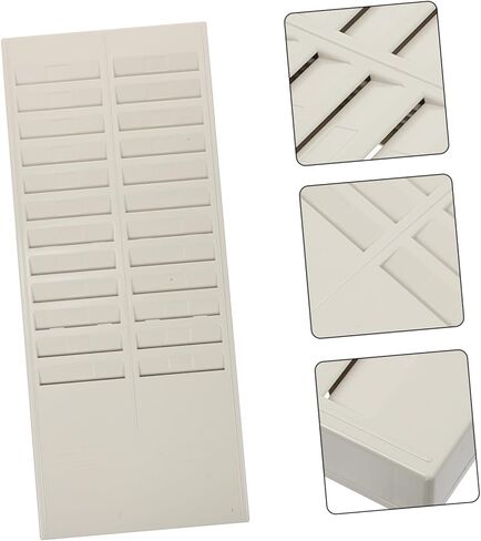 24-Slot Attendance Card Rack for Time Attendance Machine Wall-Mounted Storage Holder Self-Adhesive Labels for Office Employee in Saudi Arabia