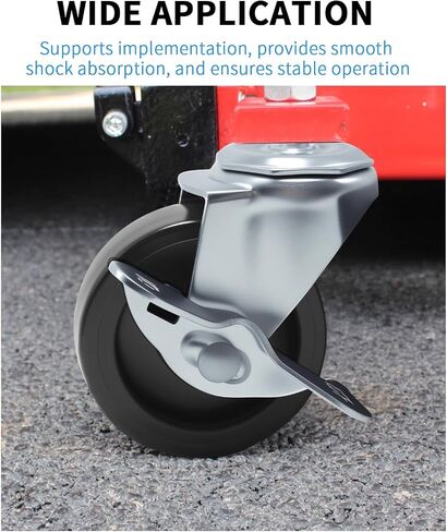 قطر 3 "، وعجلة الرفوف متوافقة مع Seville Classics Hucky STEM Threader Debivel Locking Casters للمكتب ، والمطبخ ، والمرآب ، والمستودعات ، 4 عجلات in Saudi Arabia