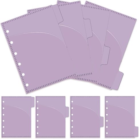 جيوب 6pcs A6 Binder Smooth واضحة PP ميزانية النقدية الأظرف النقدية 0.2 مم 2 سميكة 2 فهرس فهرس الفهر in Kuwait
