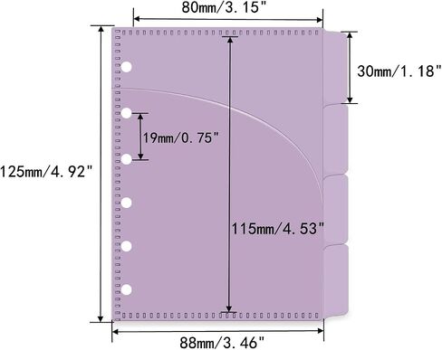 جيوب 6pcs A6 Binder Smooth واضحة PP ميزانية النقدية الأظرف النقدية 0.2 مم 2 سميكة 2 فهرس فهرس الفهر in Kuwait