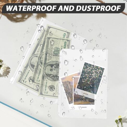 24 قطعة A5 Binder إدراج ، جيوب الموثق A5 ، 6 ثقوب مقاومة للماء PVC Clear Szipper Bolders إدراجات ل 6 حلقة مخطط الملحقات صور بطاقات الفواتير منظم in Kuwait