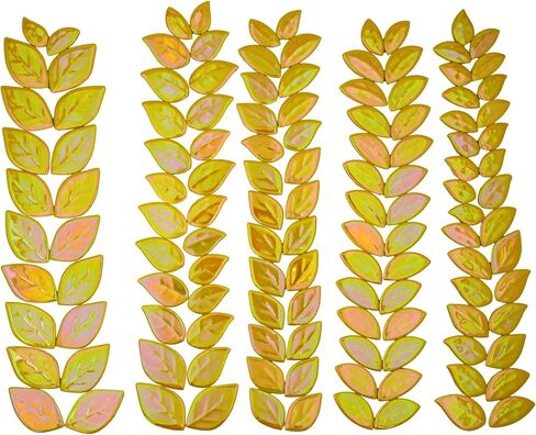 New Ceramic Leaf Mosaic Tiles, Mixed Sizes, 1.1 lbs, Beautiful Colors, Perfect for DIY Crafts, Indoor & Outdoor Decor, Garden Art & Mosaic Projects (Iridescent Orange) in Kuwait