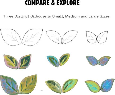 New Ceramic Leaf Mosaic Tiles, Mixed Sizes, 1.1 lbs, Beautiful Colors, Perfect for DIY Crafts, Indoor & Outdoor Decor, Garden Art & Mosaic Projects (Iridescent Orange) in Kuwait