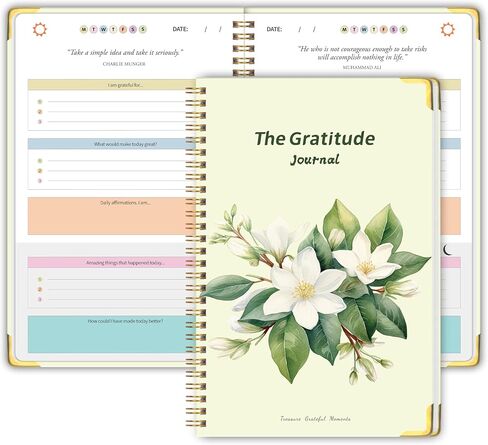 The Gratitude Journal for Women＆Men - 5 Minute Gratitude Practice with Inspiring Prompts & Quotes for More Happiness, Affirmation, Mindfulness, Reflection & Self Care - Daily Happiness Journal for Women＆Men in Saudi Arabia