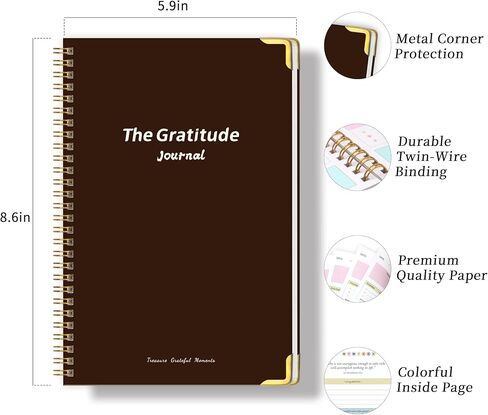 The Gratitude Journal for Women＆Men - 5 Minute Gratitude Practice with Inspiring Prompts & Quotes for More Happiness, Affirmation, Mindfulness, Reflection & Self Care - Daily Happiness Journal for Women＆Men in Saudi Arabia