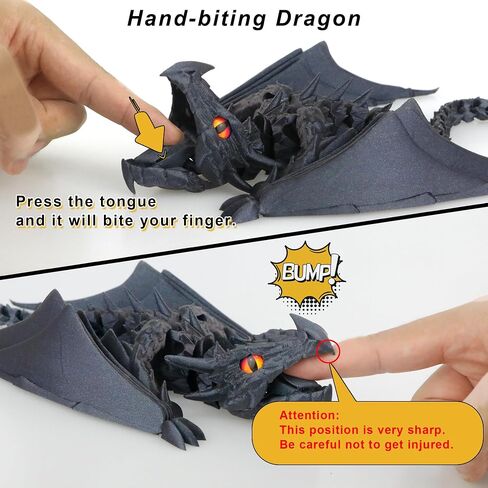 Dragon المطبوع ثلاثي الأبعاد مع أجنحة ، ألعاب التنين المملوك ، الحيوانات المطبوعة ثلاثية الأبعاد ، نموذج التنين الكريستال المجنح المرن ، حيوان سطح المكتب المنزلي (تدرج الأزرق الأخضر) in Saudi Arabia