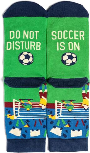 Lavley Funny Socks For Men - Novelty Gifts For Sports Fans, Golfing, Pickleball, Weight Lifting, Racing and More (US, Alpha, One Size, Regular, Regular, Do Not Disturb, Soccer is On) in Kuwait