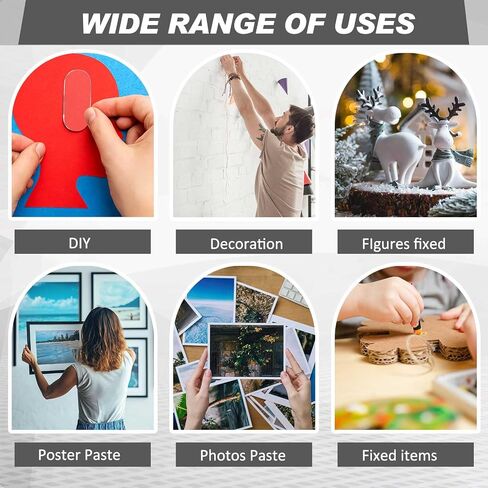 160 pcs Extra Large Removable Gel Glue Putty, 3 Size Clear Adhesive Dots, Double Sided Sticky Tack for Wall Hanging, Crafts, Poster Decoration in Saudi Arabia