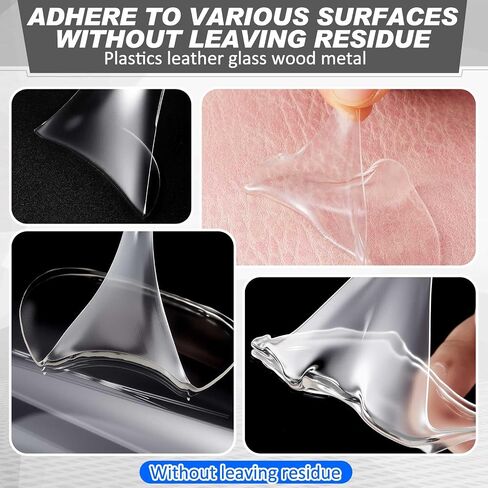 160 pcs Extra Large Removable Gel Glue Putty, 3 Size Clear Adhesive Dots, Double Sided Sticky Tack for Wall Hanging, Crafts, Poster Decoration in Saudi Arabia