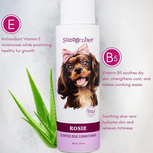 Rosie Scented Dog Shampoo - Best Pet Shampoo for Dogs - Floral Scented Moisturizing & Hydrating Doggy Shampoo - Makes Combing Easier, Promotes Fur Growth, Relieves Itchiness in Saudi Arabia