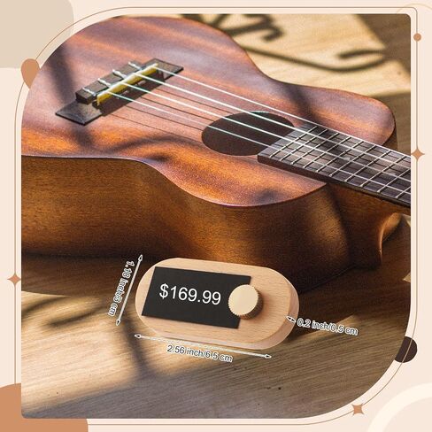 Qunclay Set of 10 Price Display Signs for Vendors Wooden Signs with Price Tag Paper and Pens Retail Display Tag Stands Food Name for Cafes, Shops, Boutiques in Saudi Arabia