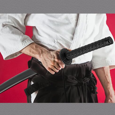 2 Pcs Katana Sword Polypropylene Katana Training Samurai Sword Performing Katana Training Katana Japanese Sword Katana Cosplay with 2 Pcs Display Stand in Kuwait